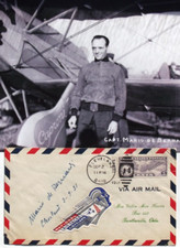 Mario de Bernardi Autograph Italian WW I Fighter Pilot, Air Racer, Autograph picture