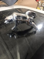 Vintage Brockway Husky Hood Ornament Chrome Cast Metal Truck Mascot Emblem picture