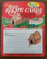 Vintage Conimar Holiday Recipe Cards, double sided, GINGERBREAD HOUSE, NIP picture