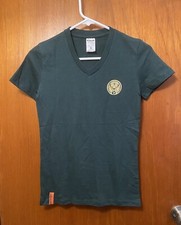 Lot 22x Jägermeister Logo V-neck T-shirt Womens S,M,L Green & Gold Deer NEW NWOT picture