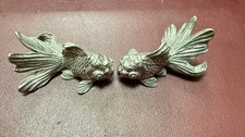 Vintage Royal Selangor 014656R Goldfish Pewter Chopstick Rest Pair picture