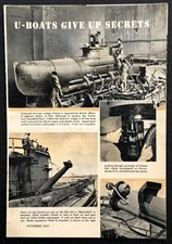 Nazi U-Boat Secrets 1945 article WWII German midget Submarine Seehund 234 picture