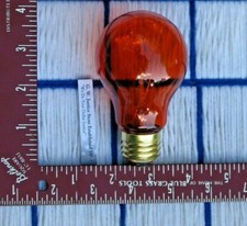 new AMBER orange 25w PARTY sign service LIGHT BULB 25 watt A19 regular HALLOWEEN picture