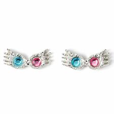 Harry Potter Luna Lovegood Glasses Silver Plated Stud Earrings - Official picture