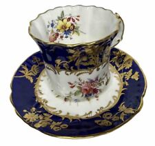 Antique Hammersley Bone China Cup Saucer Flower Pattern Gold Gilding England UK picture
