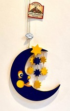 Käthe Wohlfahrt Moon Stars Ornament Christmas Rothenburg o.d.T. Germany Wood NWT picture