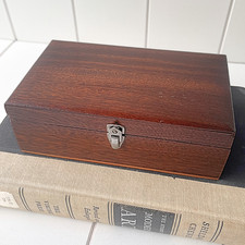 Vintage French Mahogany Wooden Trinket Box – Marshall Field & Company picture