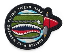 Curtiss P-40 Warhawk Flying Tigers Patch, 4.5