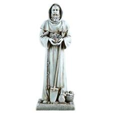 Saint Fiacre Garden Statue 12 inches Elegant Catholic Religious Figurine picture