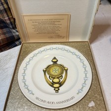 Avon representative Second  Anniversary Plate The Avon Door Knocker w/ foam &Box picture