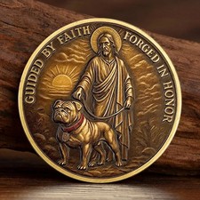 USMC Devil Dog Challenge Coin Semper Fidelis Marine Corps Veteran Gift picture