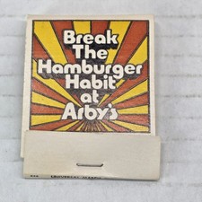 VTG 1970s Arby’s Matchbook Break The Hamburger Habit Universal Match Unused picture