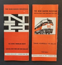 Vintage 1957 & 1966 NEW HAVEN RAILROAD Timetables - NY & New England picture