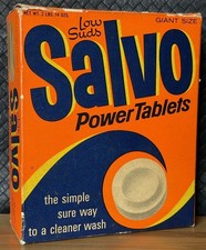 Vintage SALVO 79c Laundry Detergent Empty Soap Box Laundry Room Display Decor picture