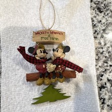 Disney Mickey & Minnie’s Tree Farm Hanging Holiday Ornament Mickey Mouse Minnie picture