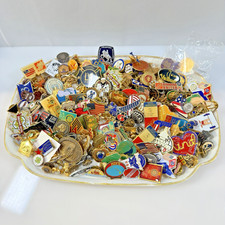 Vintage to Modern Lapel Pin Tie Tack Push Pin Lot 1.4 lbs Travel Service USA picture