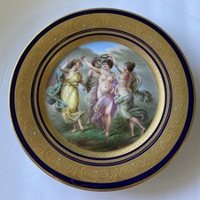 Antique Royal Vienna Porcelain Cabinet Plate Hand Painted Nudes Signed Weiss picture