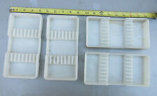 Lot Of 4 VINTAGE 1950s DENTAL MILK GLASS INSTRUMENT TRAYS #11 picture