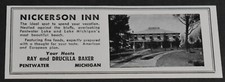 1951 Print Ad Michigan Pentwater Nickerson Inn Ray Drucilla Baker Beach art picture