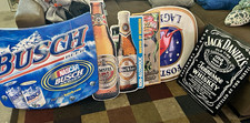 Busch NASCAR Sign + Amstel Light/Buckler Cutouts, Foster's Tin, Jack Daniel's picture