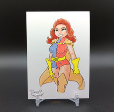 Original DUO DAMSEL Artist Sketch Card 1/1 David Icon - PSC - ACEO - ATC Pinup picture