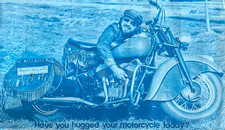 Indian Poster-Have You Hugged Your Motorcycle Today 1977  Rare Original 20 x 34 picture