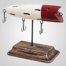 Lipco Polystone Fishing Lure Figurine on Stand 6.5in Tabletop Decor picture