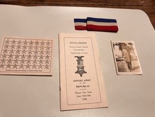 1948 Grand Army Republic GAR Iowa 74th Encampment Civil War Veteran Photo Ribbon picture