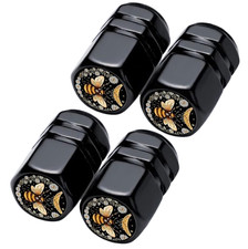 Tire Valve Stem Caps Bee Car Accessories 4-Pack-Aluminum Alloy Rust-Proof Uni picture