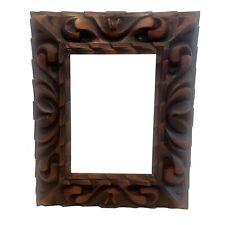 Vintage Intricate Carved Wood Canvas Art Frame Rectangle 9x11 picture