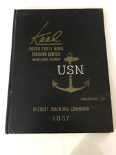 VTG 1957 KEEL USN NAVY TRAINING CTR GREAT LAKES IL YEARBOOK COMPANY 201 picture