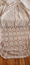 Vintage Heavy Lace Twin Sized Bedspread Coverlet 81