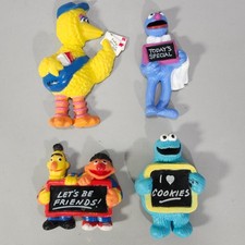 Sesame Street Fridge Magnets Bert Ernie Big Bird Cookie Monster Grover Lot of 4 picture