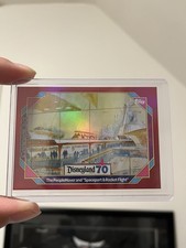 2025 Topps Disneyland 70th PeopleMover Rocket Flight Concept Art Red Foil #/5 picture