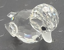 Vintage Swarovski Crystal Mini Swimming Duck Figurine 7665 NR 37 Box Cert: 8A1 picture