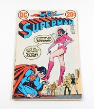Superman #261 Bronze Comic Book DC 1973 GD Classic Star Sapphire Boot Kiss Cover picture