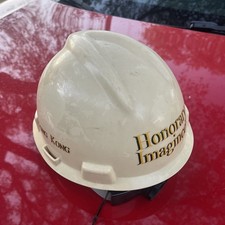 Vintage Disney Hong Kong Hard Hat Honorary Imagineer Sticker Ride Installer Esta picture
