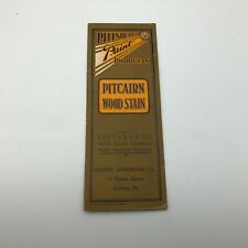 1937 Pittsburgh Paint Sample Brochure Knouff Hdwr Crafton PA Vtg Pitcairn Stain picture