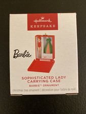 2026 Hallmark Keepsake Mini Barbie Sophisticated Lady Carrying Case Ornament NIB picture