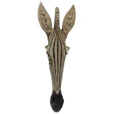 African Continent Savannah Collection: Elongated Zebra Mask Wall Sculpture picture