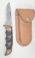 Nice Vintage KERSHAW 1050 KAI Japan Folding Pocket Knife Oregon Leather Sheath picture