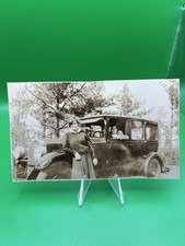 1920s Two Women With Antique Sedan Automobile Original Vintage Snapshot Photo picture