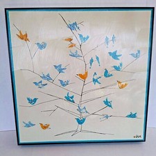 Vera Neumann For The Birds Framed Artwork 27 x 27 Licensed for The Vera Company picture