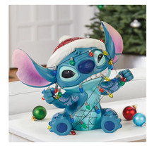 Disney Traditions  Holiday Stitch Christmas Lights Statue 14.7