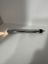 Vintage Eveready Pen Light Clip Pocket Flashlight Chrome AA Battery picture