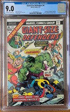 Giant Sized Defenders #4 Marvel Comics CGC 9.0 1975 picture