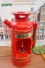  VINTAGE Novelty THIRST RED EXTINGUISHER DECANTER MUSICAL SPINNING MAN/LAMPOST picture