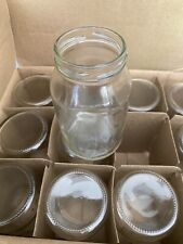 Glass Jars Case (12) 17 Oz Jelly Jar Design Glass Jars No Lids New picture