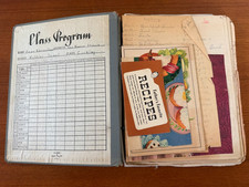 Vintage Cooking Binder Recipe Scrapbook School Food Advertising Lawrence MA picture