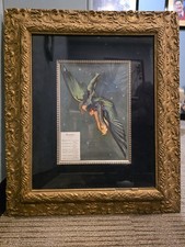 FRAMED GERMAN LITHOGRAPH OF ARCHANGEL WITH TORCH (Late 1800's /Early 1900's) picture